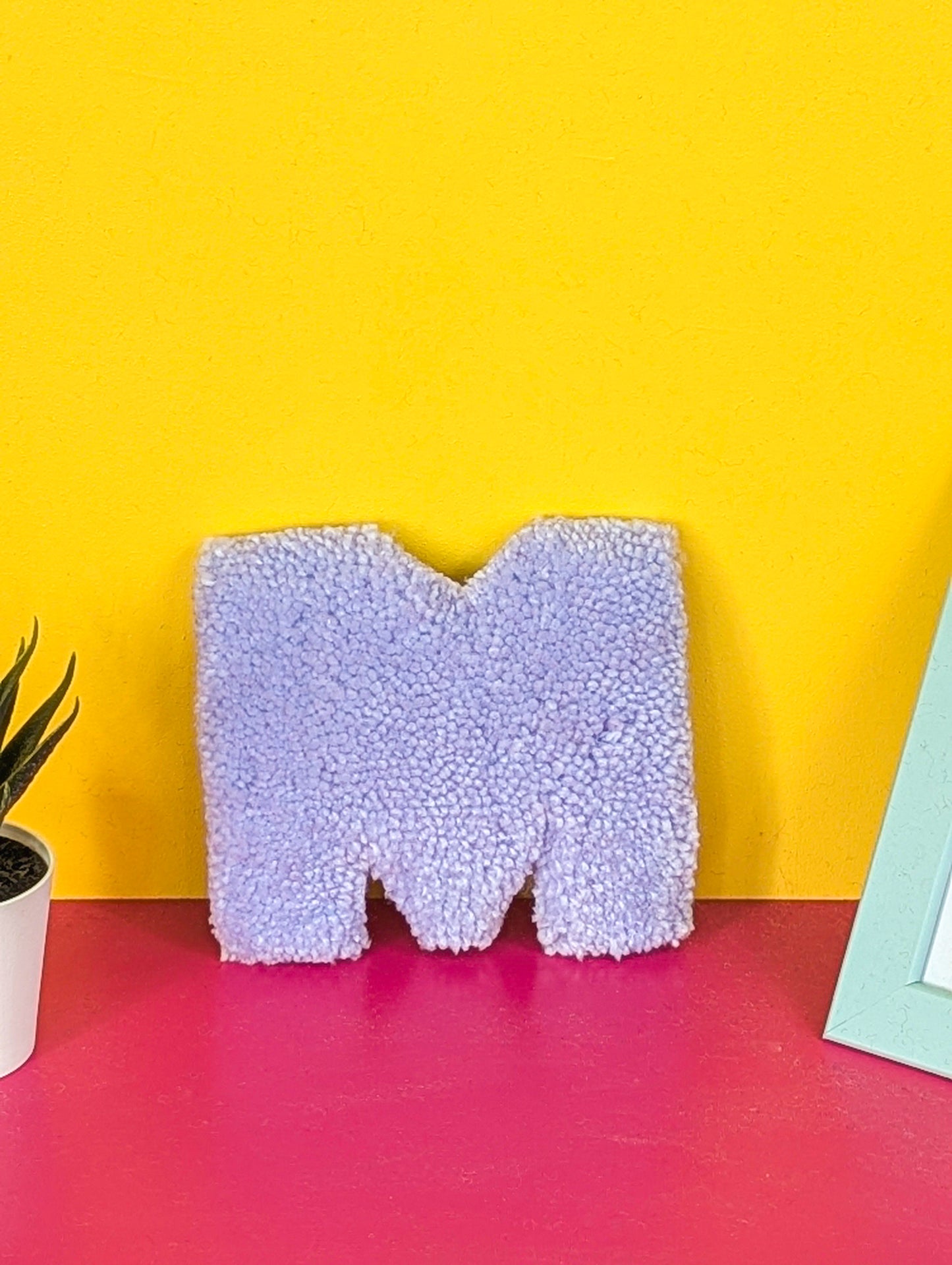 Tufted Fluffy Alphabet Wall Letter M - Colourful Kids Room Decor, Cute Nursery Accent, Personalised Wall Display