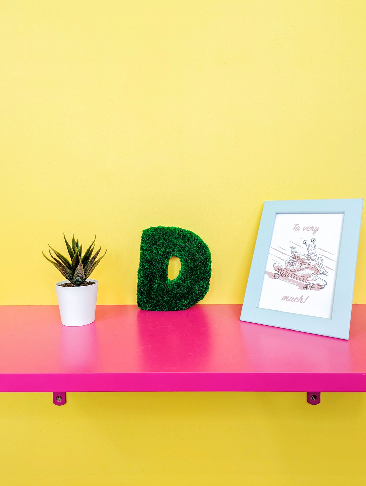 Tufted Fluffy Alphabet Wall Letter D - Colourful Kids Room Decor, Cute Nursery Accent, Personalised Wall Display