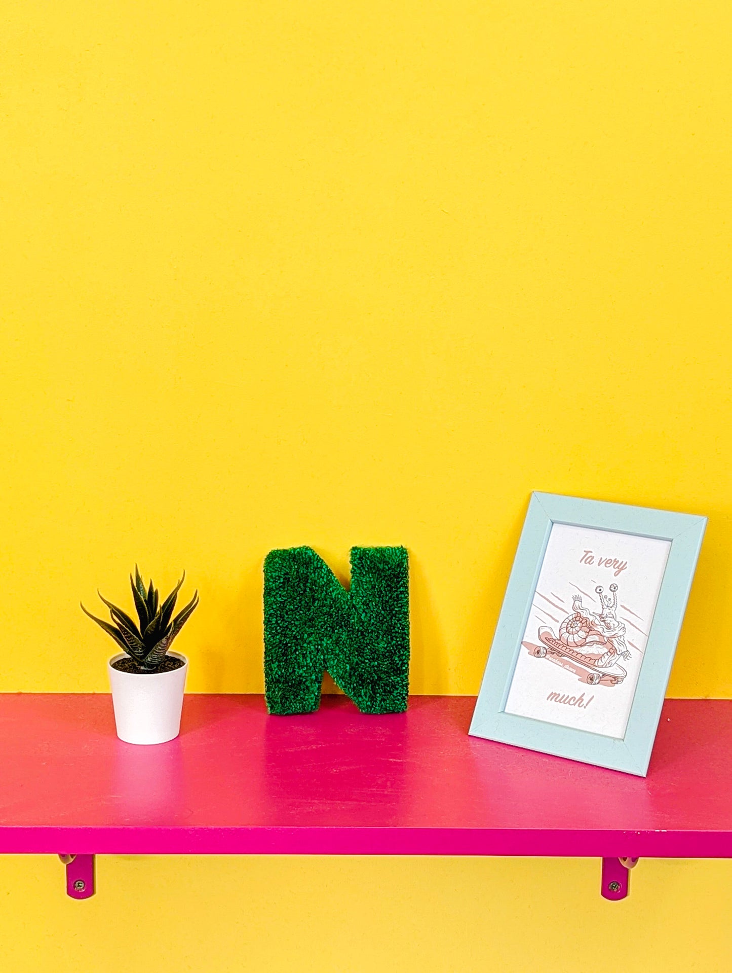 Tufted Fluffy Alphabet Wall Letter N - Colourful Kids Room Decor, Cute Nursery Accent, Personalised Wall Display