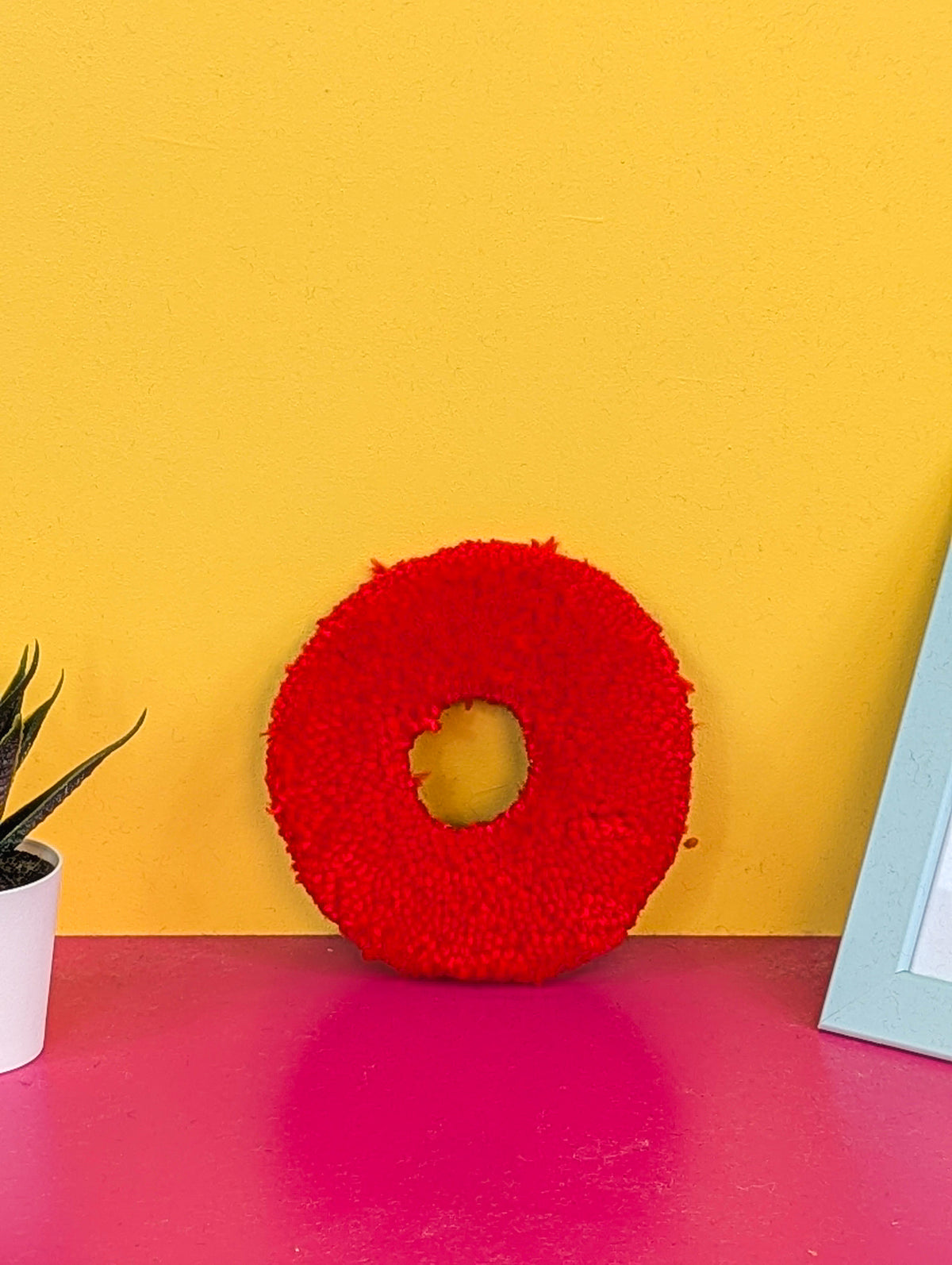 Tufted Fluffy Alphabet Wall Letter O - Colourful Kids Room Decor, Cute Nursery Accent, Personalised Wall Display