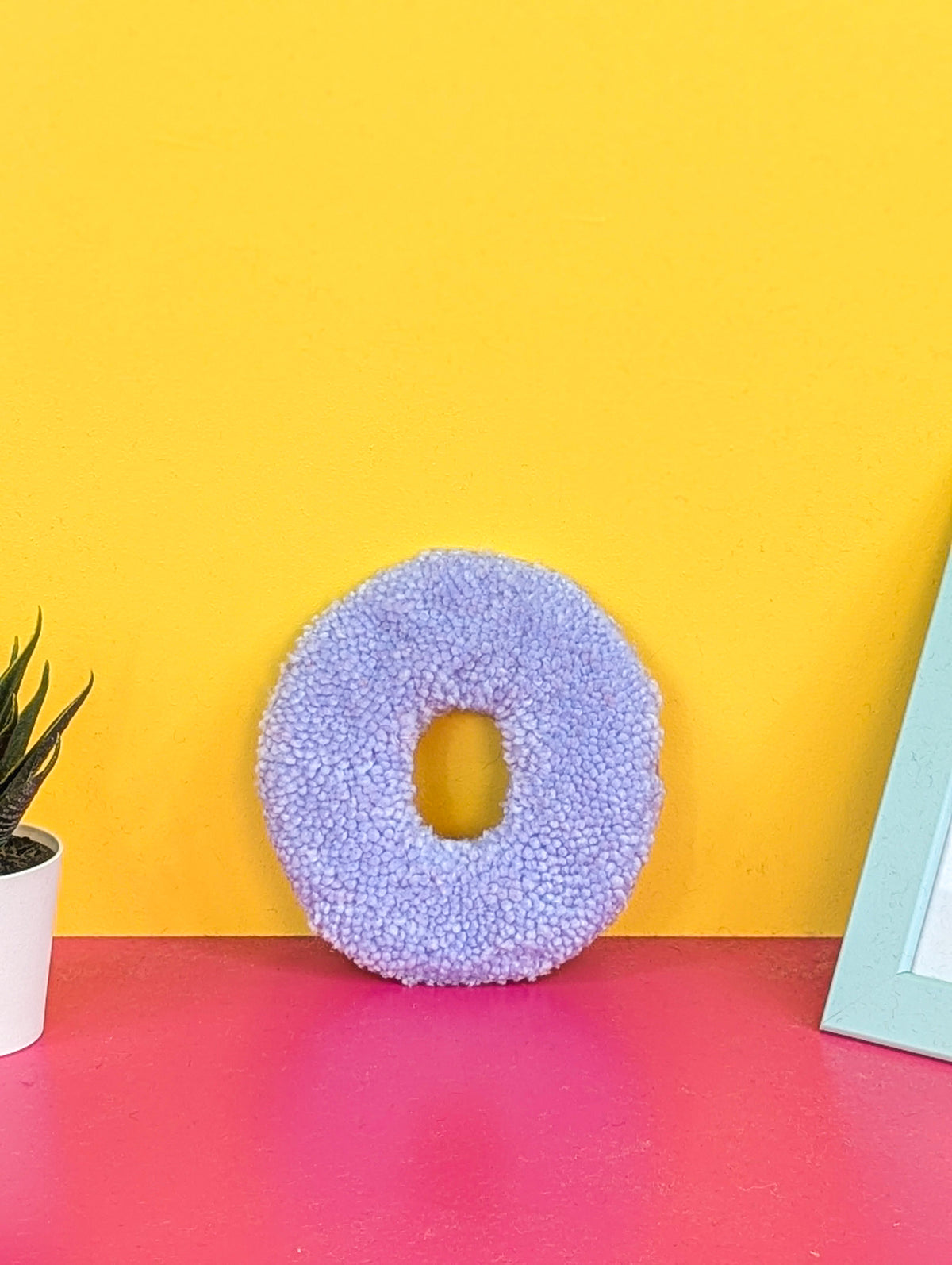 Tufted Fluffy Alphabet Wall Letter O - Colourful Kids Room Decor, Cute Nursery Accent, Personalised Wall Display