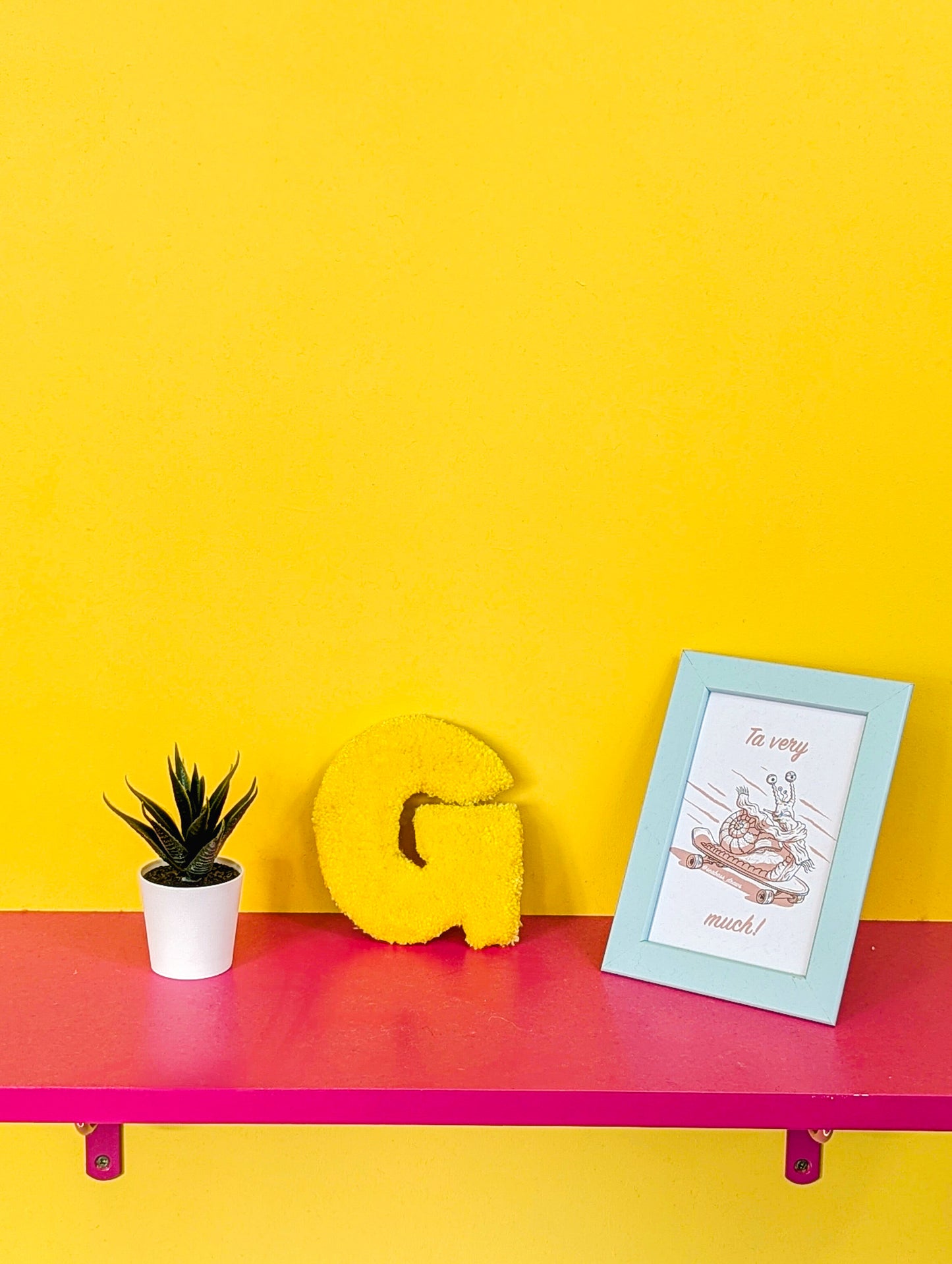 Tufted Fluffy Alphabet Wall Letter G - Colourful Kids Room Decor, Cute Nursery Accent, Personalised Wall Display