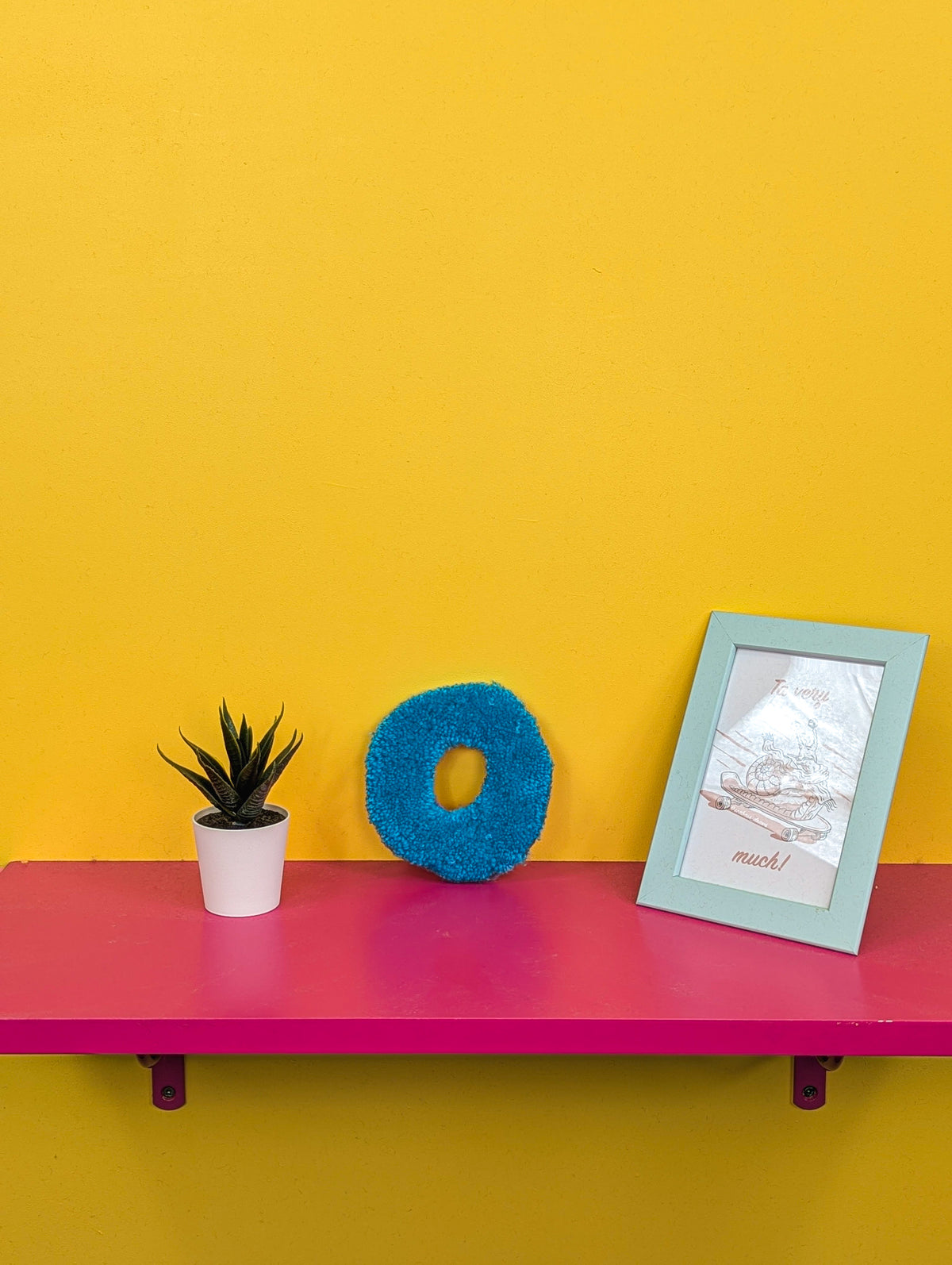 Tufted Fluffy Alphabet Wall Letter O - Colourful Kids Room Decor, Cute Nursery Accent, Personalised Wall Display