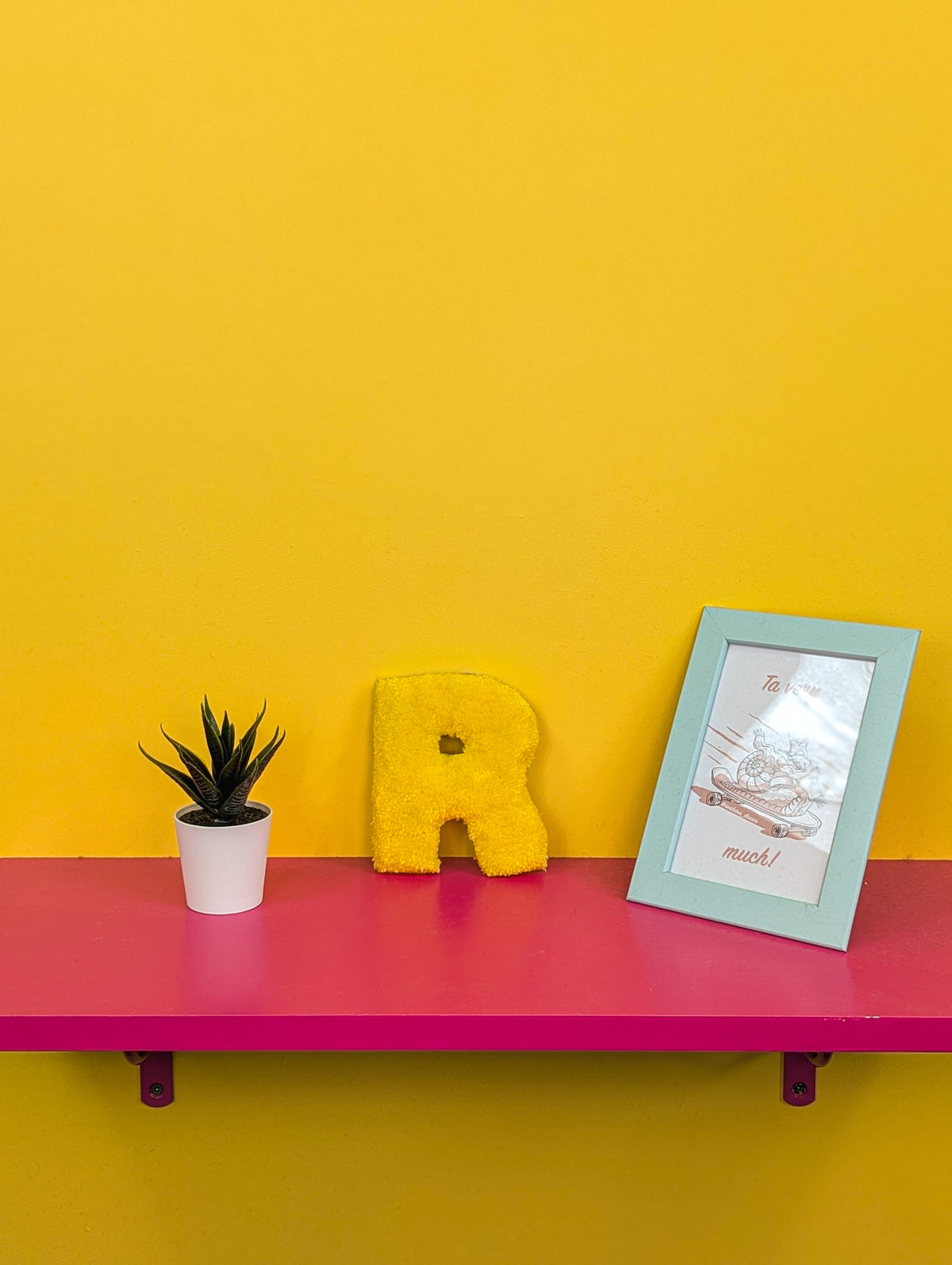 Tufted Fluffy Alphabet Wall Letter R - Colourful Kids Room Decor, Cute Nursery Accent, Personalised Wall Display