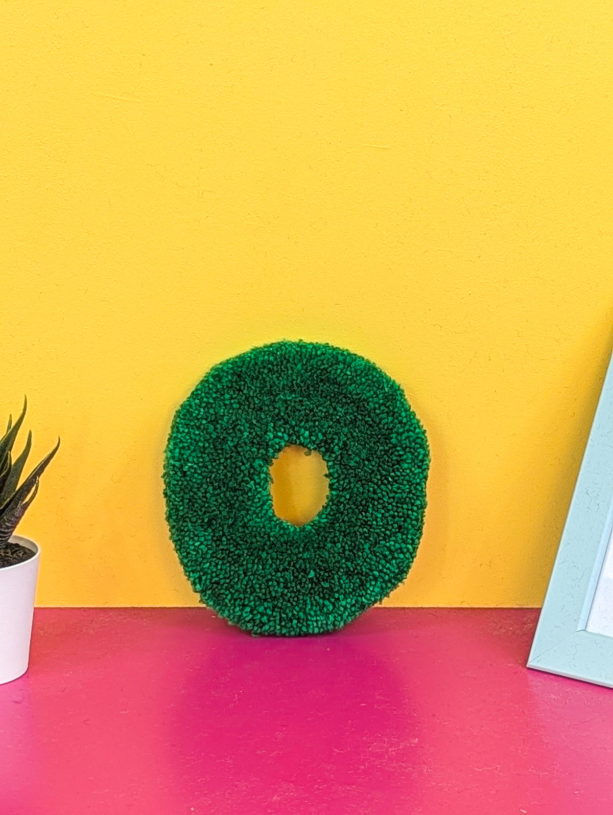 Tufted Fluffy Alphabet Wall Letter O - Colourful Kids Room Decor, Cute Nursery Accent, Personalised Wall Display