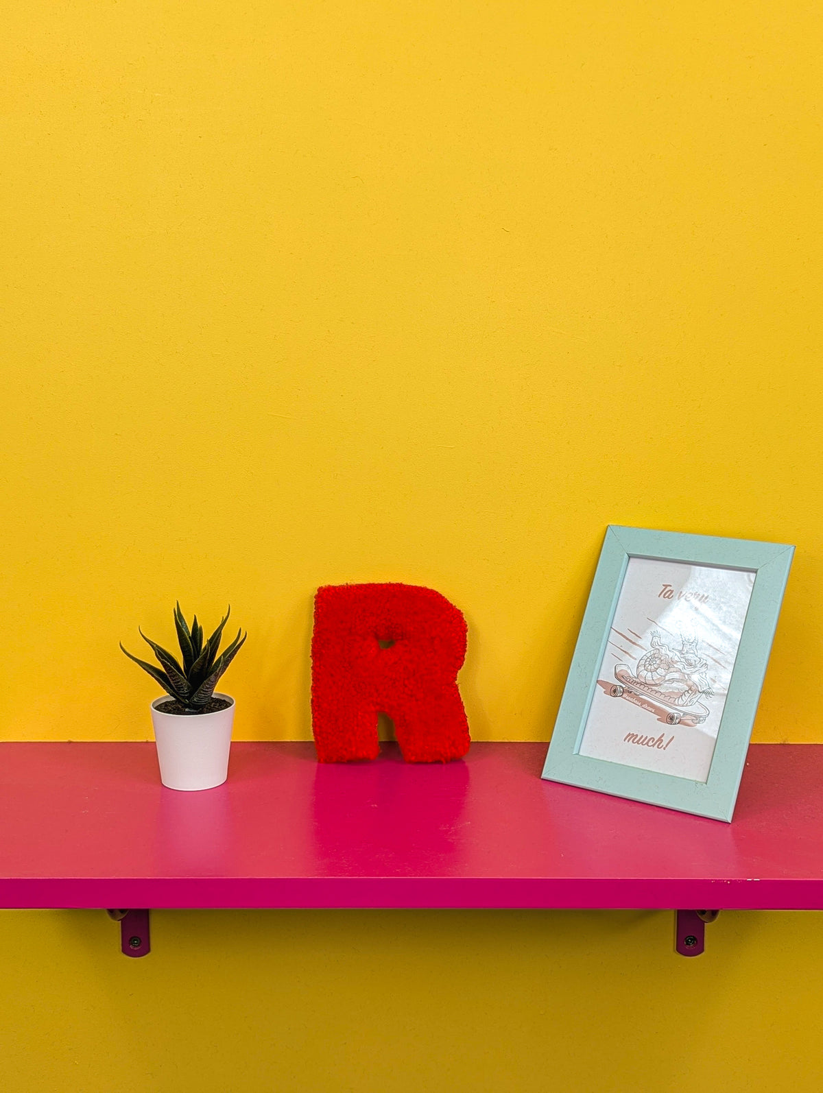 Tufted Fluffy Alphabet Wall Letter R - Colourful Kids Room Decor, Cute Nursery Accent, Personalised Wall Display