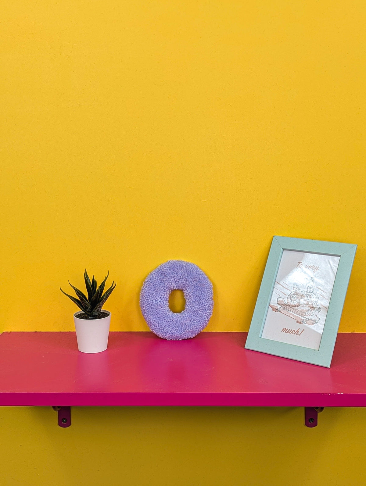 Tufted Fluffy Alphabet Wall Letter O - Colourful Kids Room Decor, Cute Nursery Accent, Personalised Wall Display