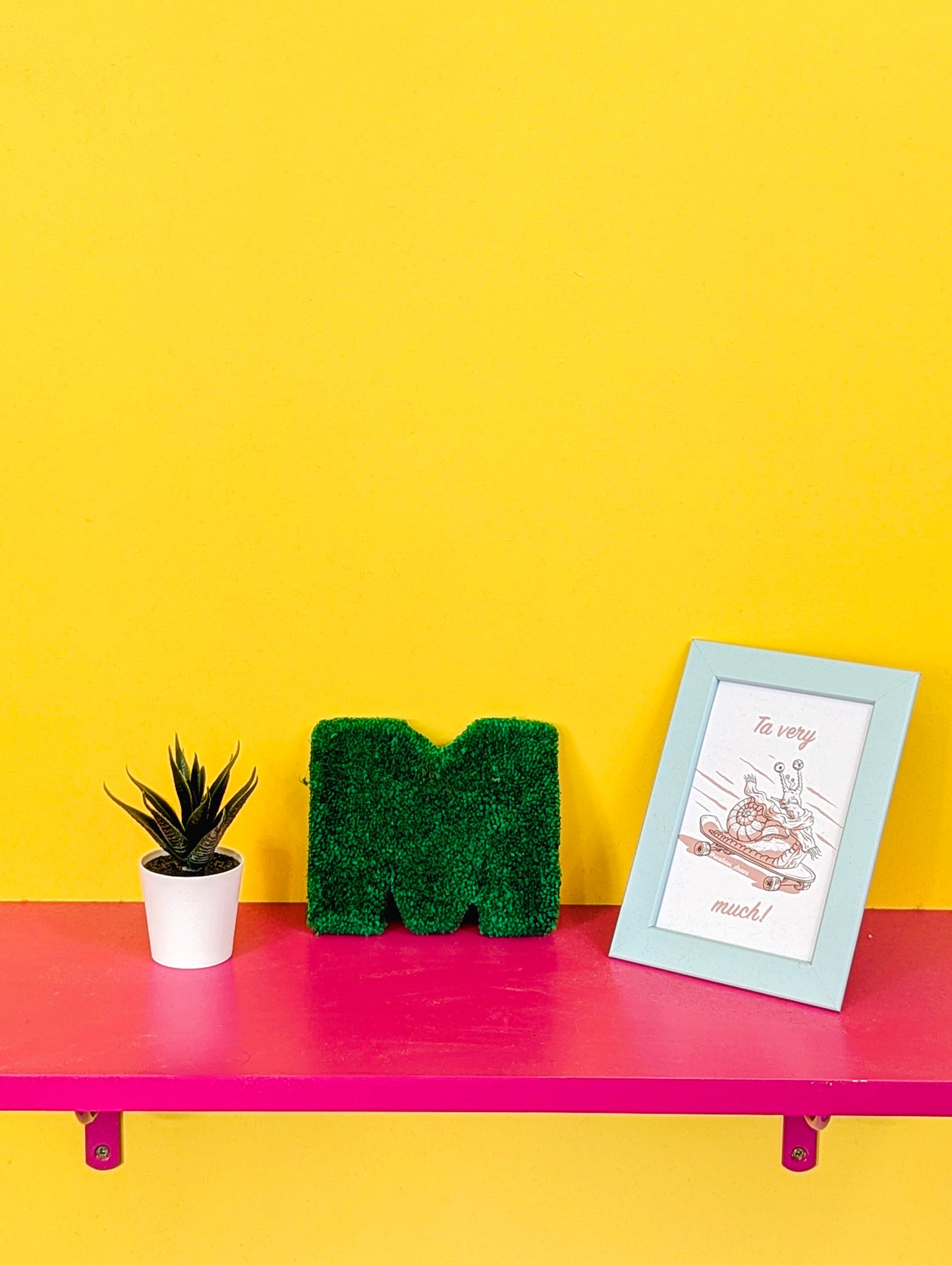 Tufted Fluffy Alphabet Wall Letter M - Colourful Kids Room Decor, Cute Nursery Accent, Personalised Wall Display