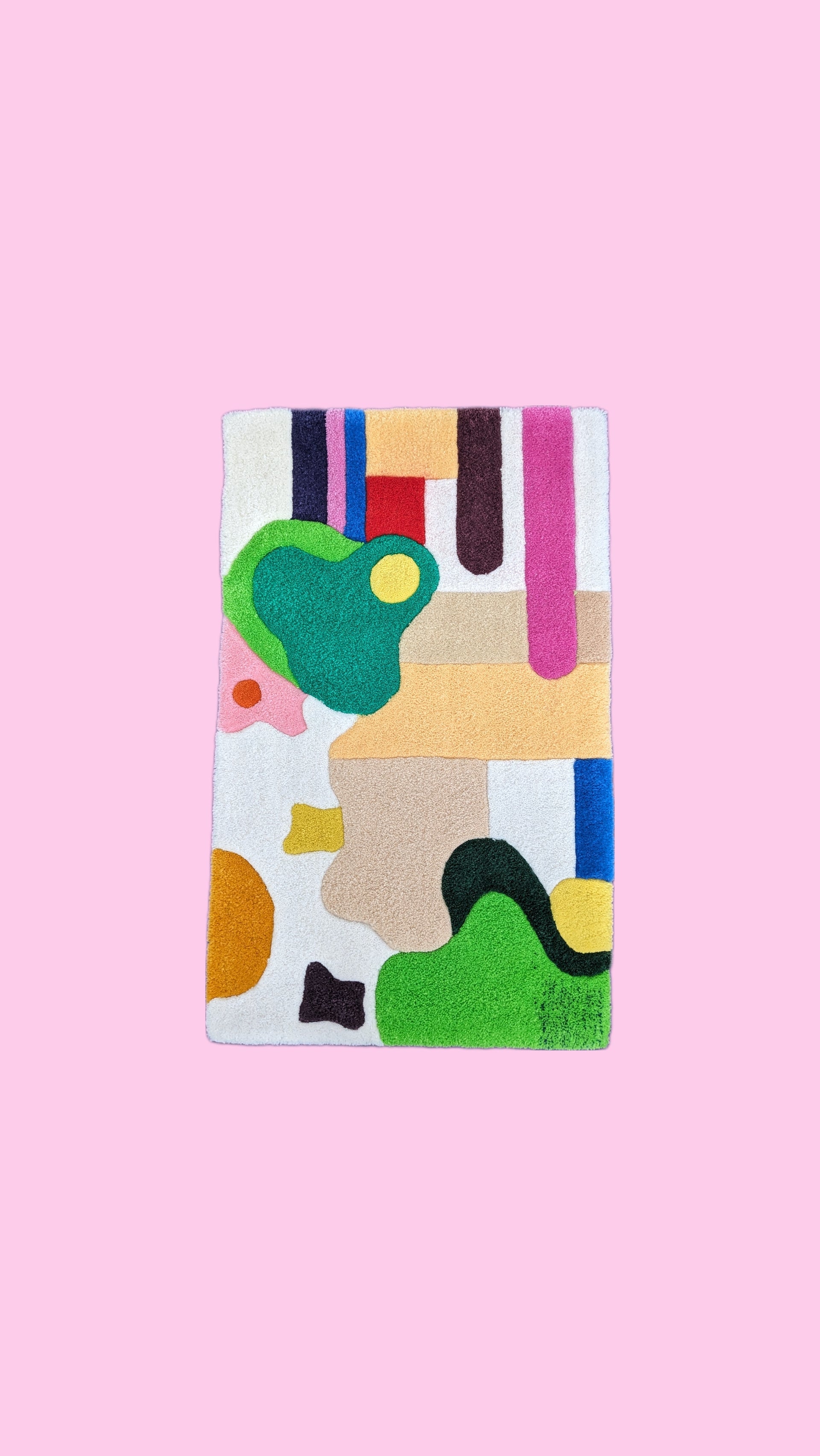 Abstract Pattern Rug Uk Cream small / medium cream bright colour abstract pattern flower garden hand ...