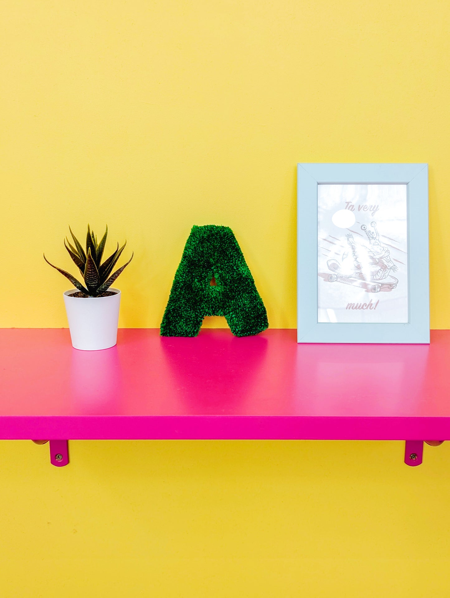 Tufted Fluffy Alphabet Wall Letter A – Colourful Kids Room Decor, Cute Nursery Accent, Personalised Wall Display