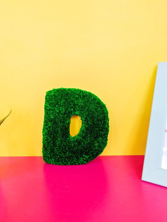 Tufted Fluffy Alphabet Wall Letter D - Colourful Kids Room Decor, Cute Nursery Accent, Personalised Wall Display
