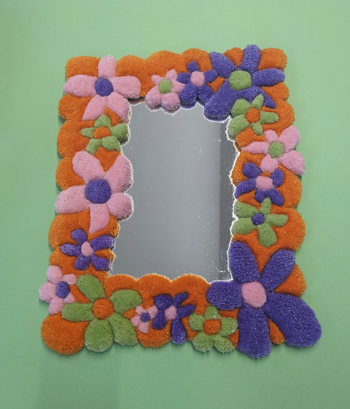 pastel flower tufted mirror community garden collection